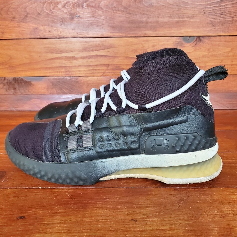 Under Armour Shoes UA Project Rock 1 Men 8.5 Delta Black White‎ 3020788-001